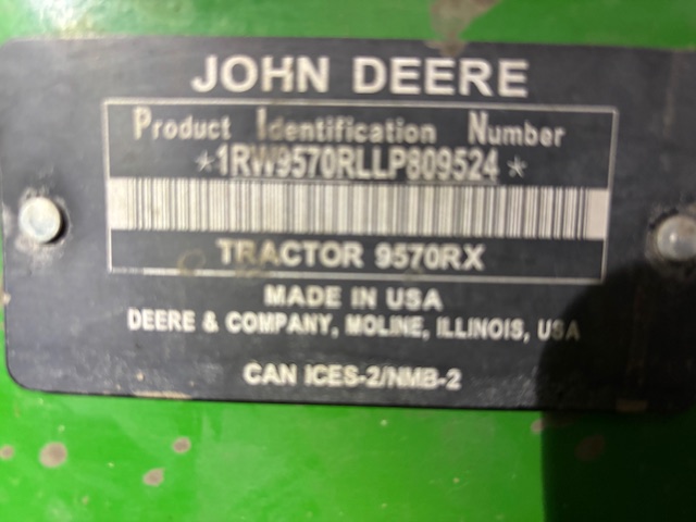 2020 John Deere 9570RX Tractor