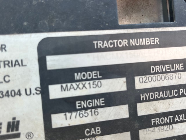 2020 Case IH Maxxum 150 MC T4B Tractor