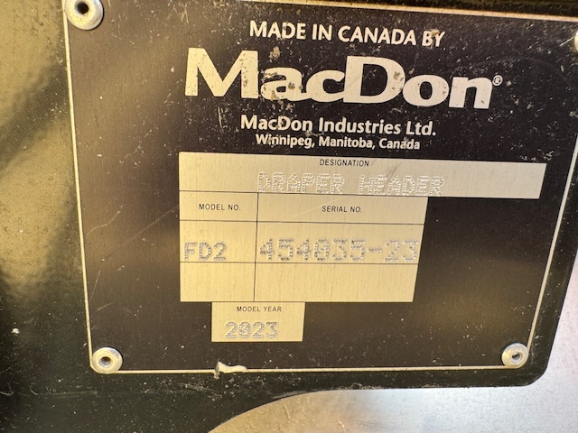 2023 MacDon FD245 Header Draper