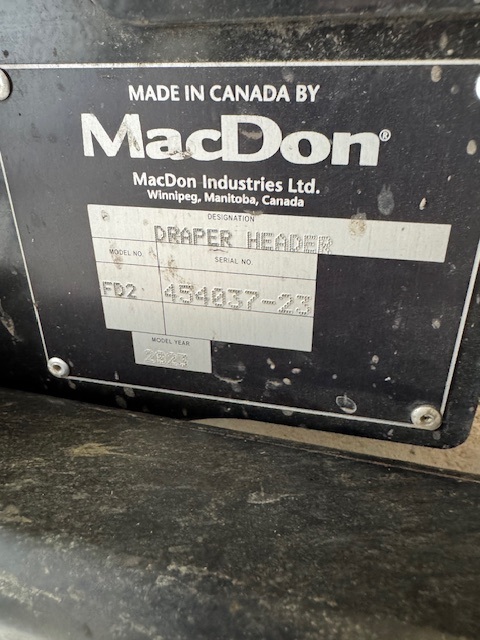 2023 MacDon FD245 Header Combine