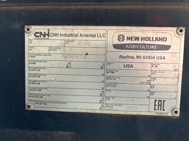 2019 New Holland Speedrower 160 Windrower