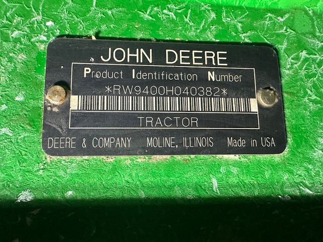 2001 John Deere 9400 Tractor