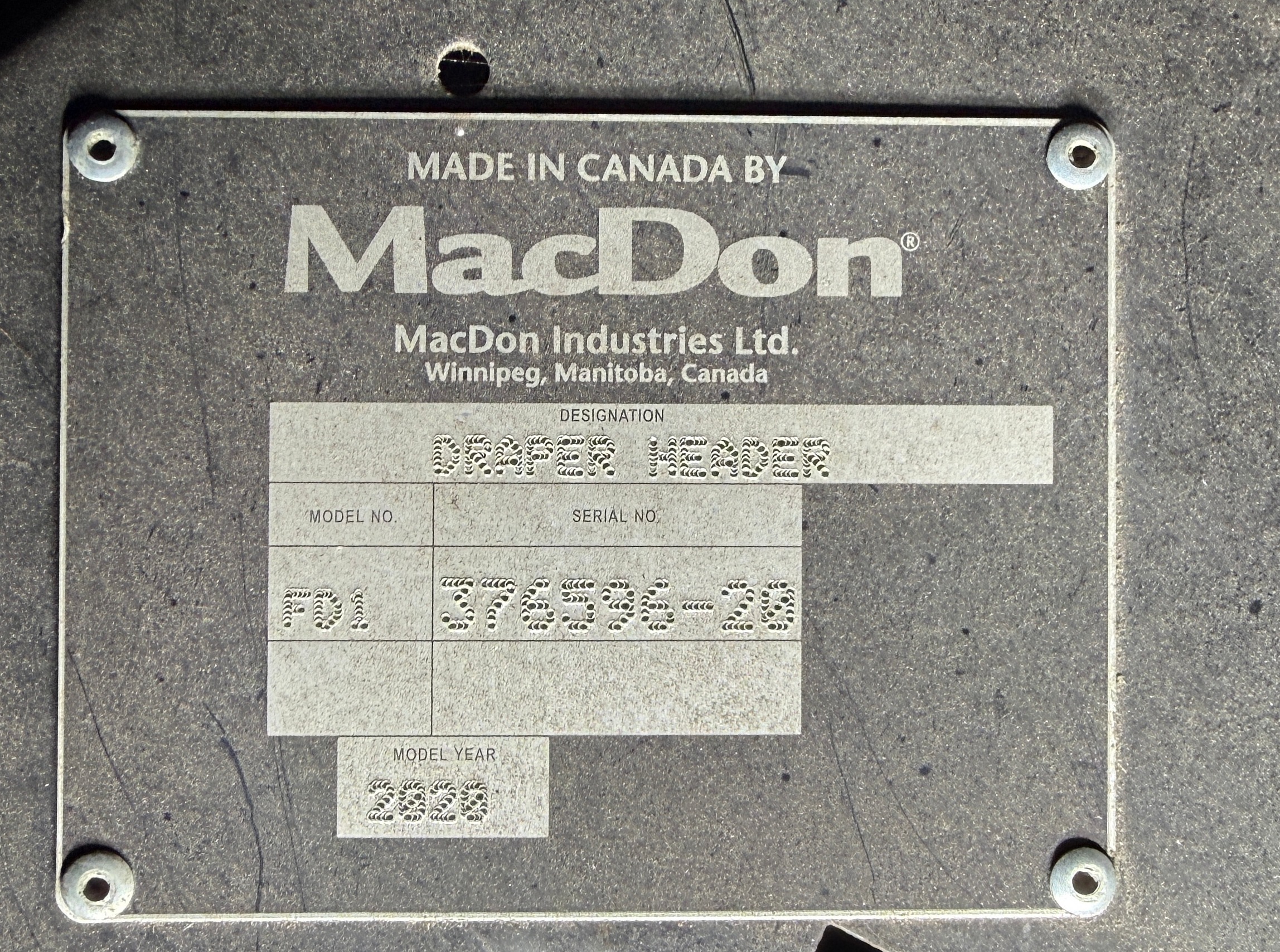 2020 MacDon FD145 Header Combine