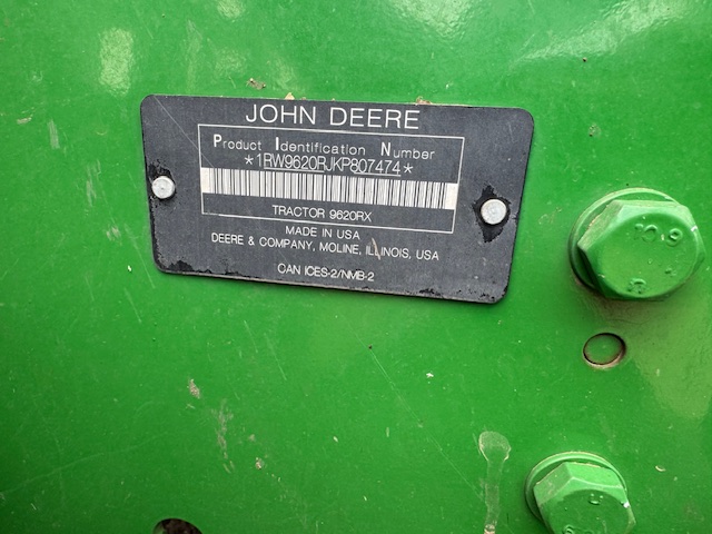 2019 John Deere 9620RX Tractor