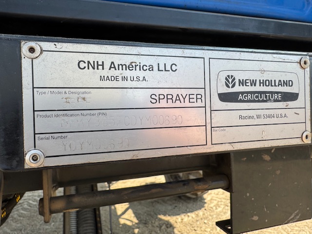2014 New Holland SP.365F Sprayer/High Clearance