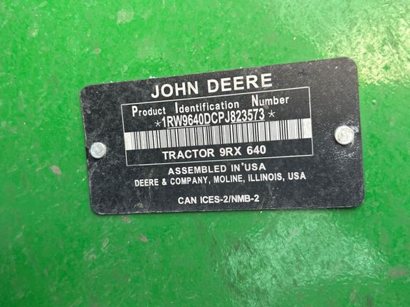 2023 John Deere 9RX 640 Tractor Rubber Track