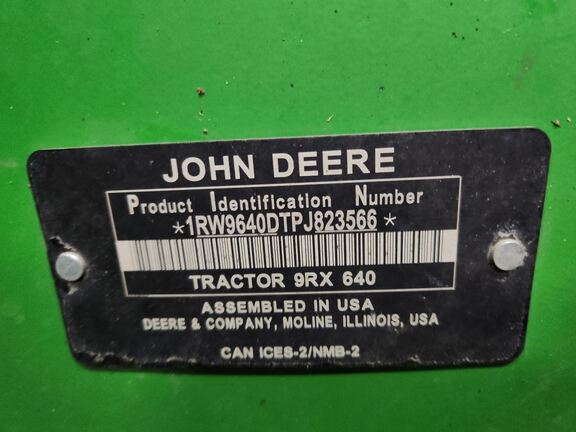 2023 John Deere 9RX 640 Tractor Rubber Track