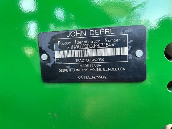 2018 John Deere 9520RX Tractor Rubber Track