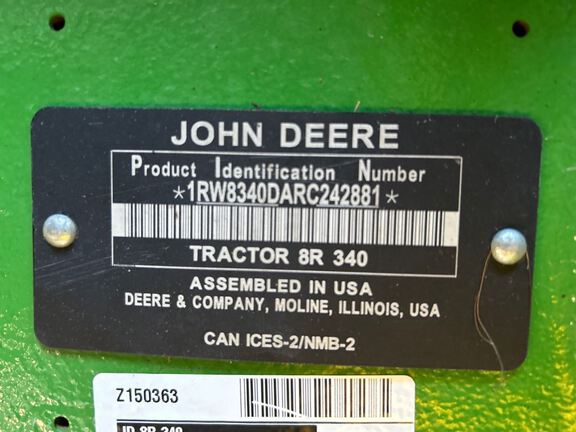 2024 John Deere 8R 340 Tractor
