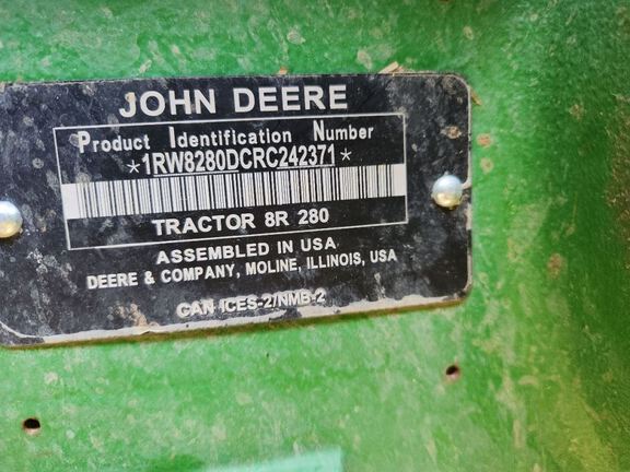 2024 John Deere 8R 280 Tractor