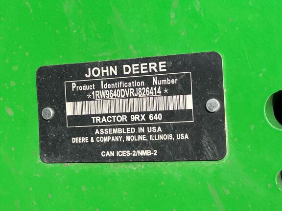 2024 John Deere 9RX 640 Tractor Rubber Track
