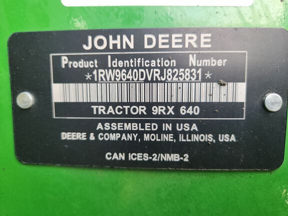 2024 John Deere 9RX 640 Tractor Rubber Track