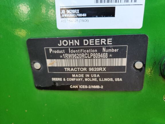 2020 John Deere 9620RX Tractor Rubber Track