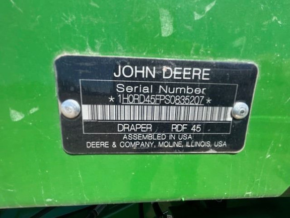 2025 John Deere RD45F Header Combine