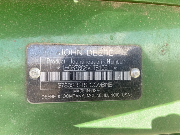 2020 John Deere S780 Combine