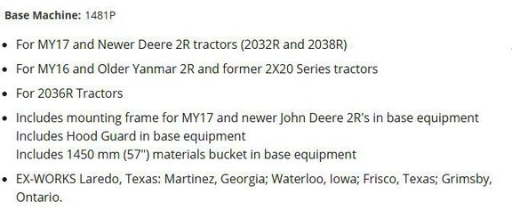 2023 John Deere 220R Misc