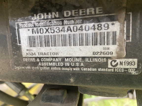 2009 John Deere X534 Garden Tractor