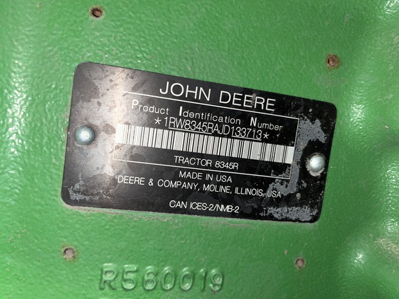 2018 John Deere 8345R Tractor