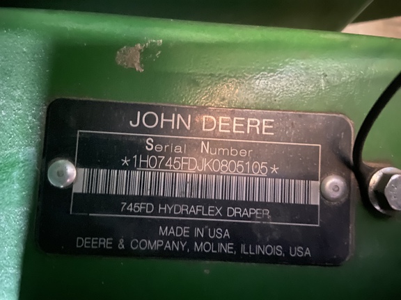 2019 John Deere 745FD Header Combine