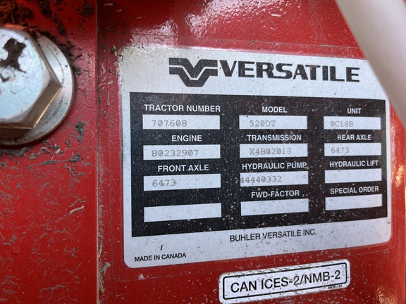 2020 Versatile 520DT Tractor Rubber Track