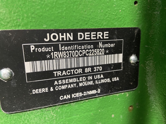 2023 John Deere 8R 370 Tractor