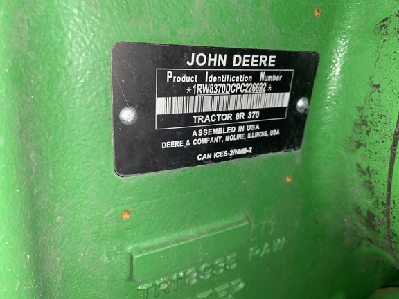 2023 John Deere 8R 370 Tractor