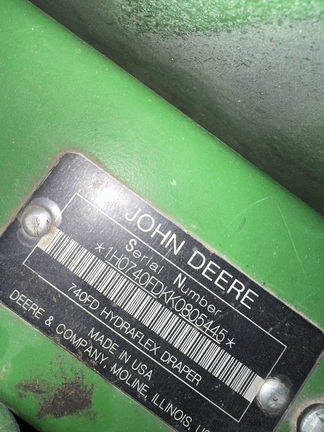 2019 John Deere 740FD Header Combine