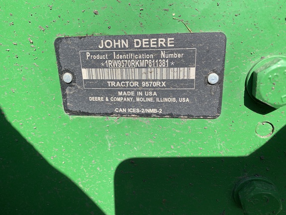 2021 John Deere 9570RX Tractor Rubber Track