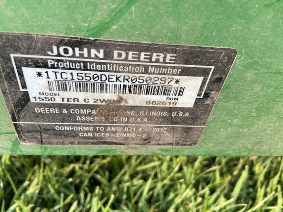 2019 John Deere 1550 Mower/Front Deck