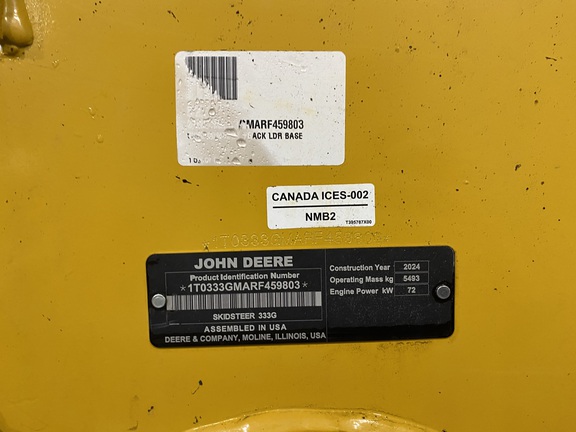 2024 John Deere 333G Compact Track Loader