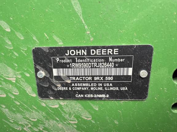 2024 John Deere 9RX 590 Tractor Rubber Track