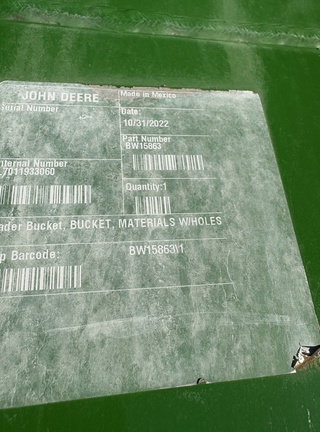 2022 John Deere BW15863 61" Materials Bucket for CUT carrier Misc