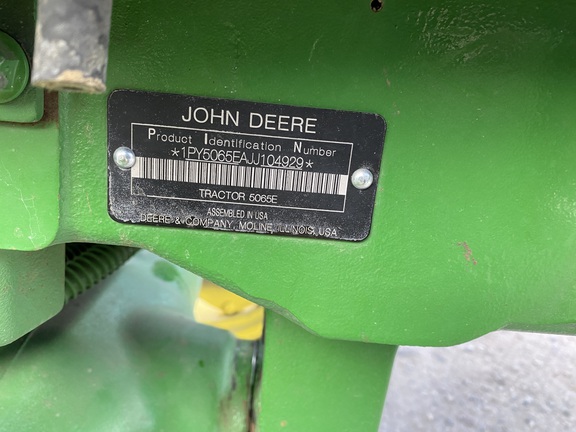 2018 John Deere 5065E Tractor