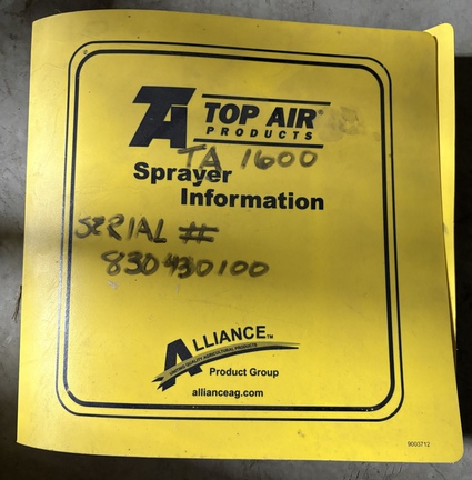 2012 Top Air TA1600 Sprayer