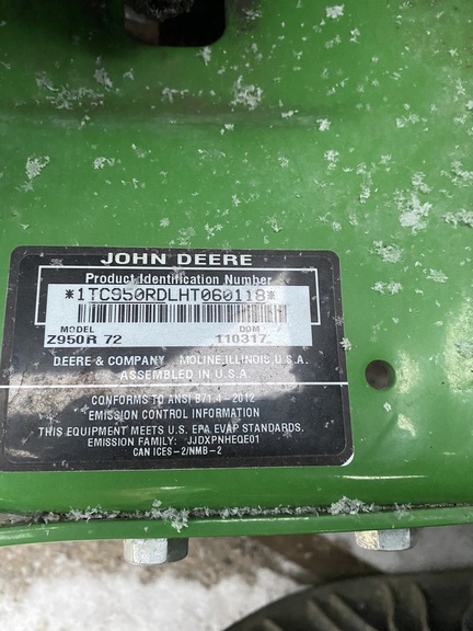 2018 John Deere Z950R Mower/Zero Turn