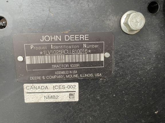 2020 John Deere 1025R Tractor Compact