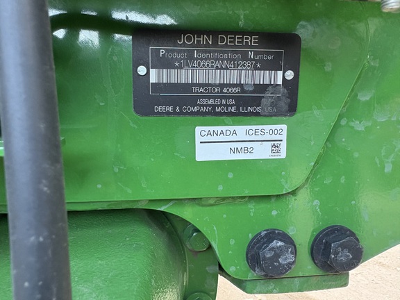 2022 John Deere 4066R Tractor Compact