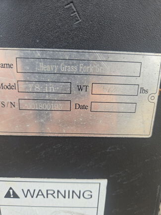 2022 Misc Heavy Grass Fork Grapple 78" Misc