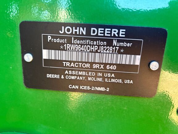 2023 John Deere 9RX 640 Tractor Rubber Track