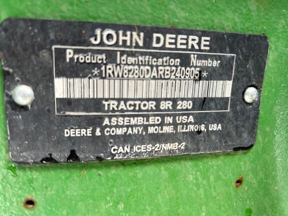 2024 John Deere 8R 280 Tractor