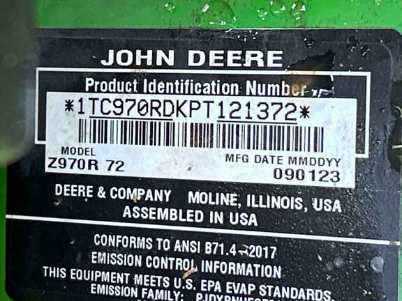 2023 John Deere Z970R Mower/Zero Turn