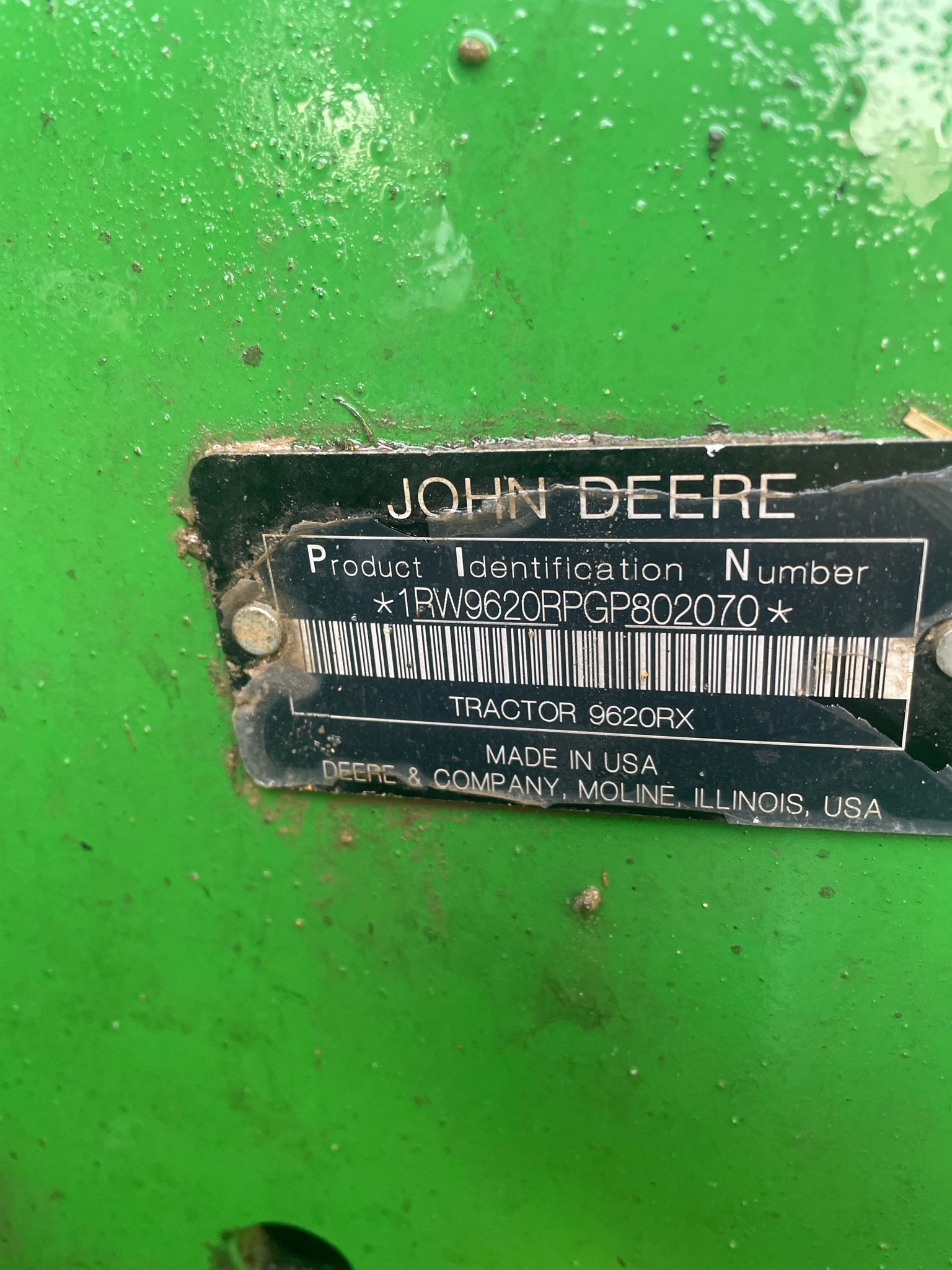 2017 John Deere 9620RX Tractor