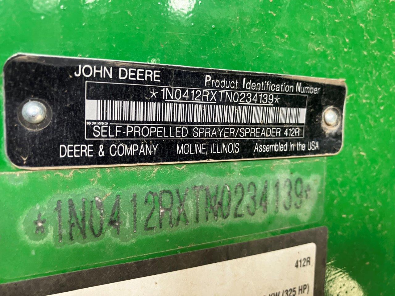 2023 John Deere 412R Sprayer/High Clearance