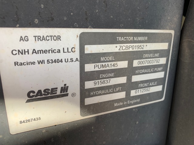 2012 Case IH PUMA145 Tractor