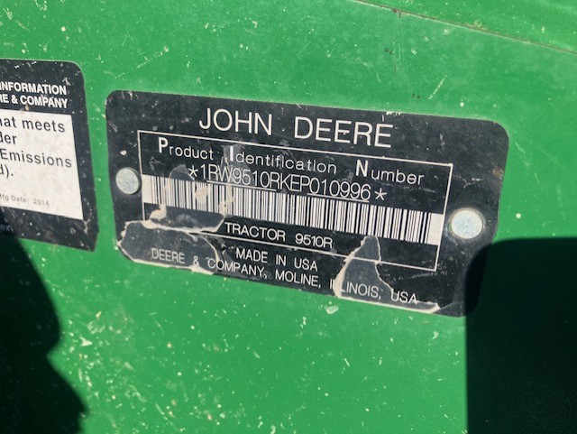 2014 John Deere 9510R Tractor