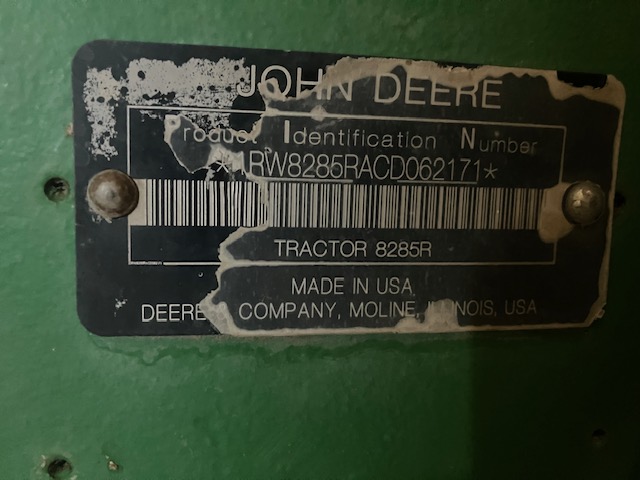 2012 John Deere 8285R Tractor