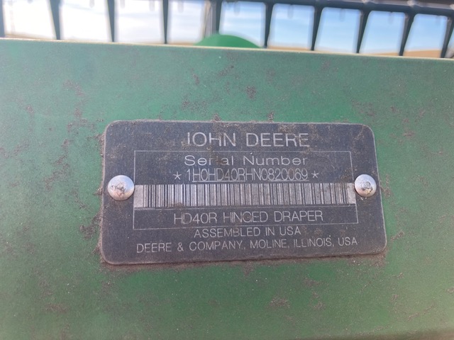 2022 John Deere HD40R Header Rigid