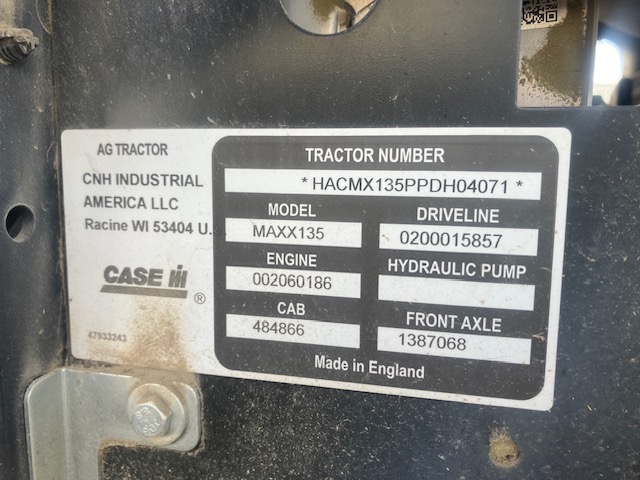 2023 Case IH Maxxum 135 MC T4B Tractor