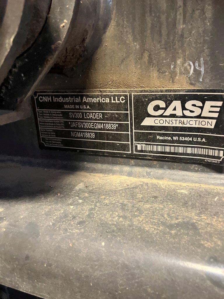 2016 Case SV300 Skid Steer Loader