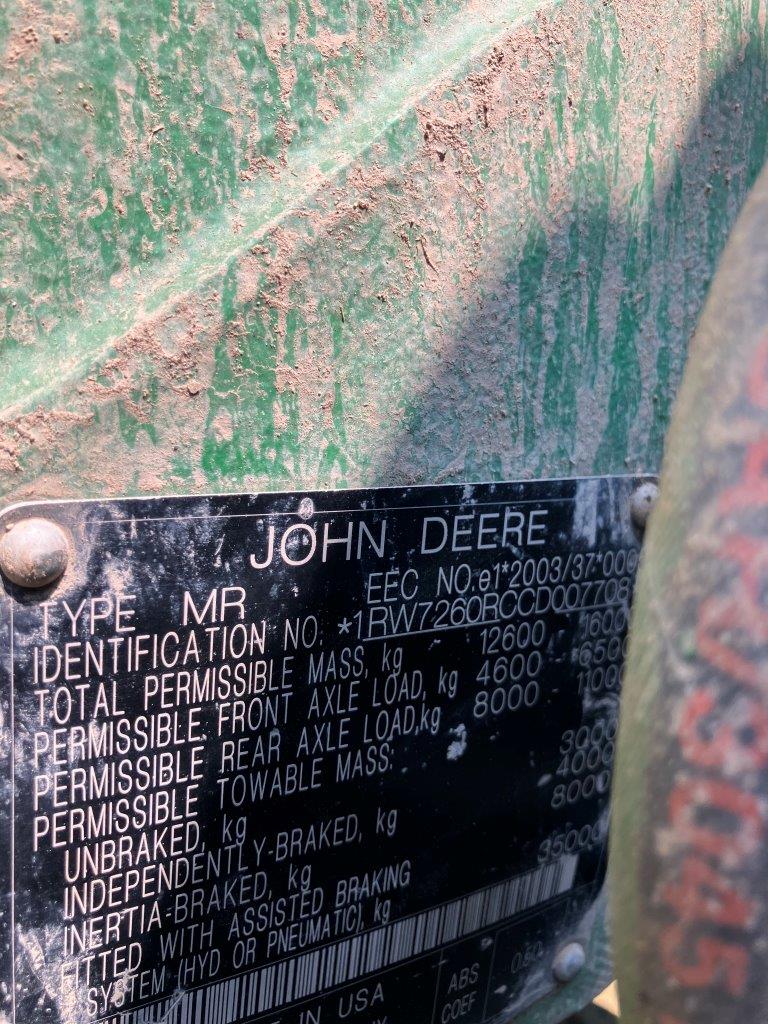 2012 John Deere 7260R Tractor